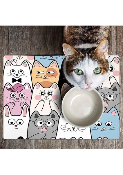 Mama ve Su Evcil Hayvan Beslenme Matı, Kolay Temizlenen Emici Su Geçirmez Kumaş, Küçük Orta indirimleri