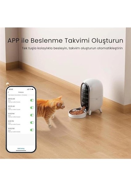 Petfıt Meow Pure Akıllı Otomatik Kedi Mama Kabı, 3l Kapasiteli, Wifi Kameralı, Mobil Uygulama fiyatları
