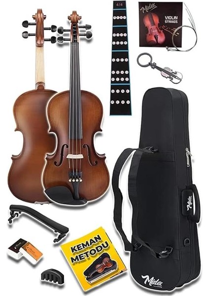 LMA-544TYS 1/2 Profesyonel Keman 2/4 Çocuk Kemanı 8-10 Yaş (Yastık Susturucu Yedek Tel Çanta fırsatları