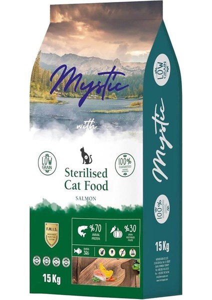 Az Tahıllı Yetişkin Kedi Maması Steril Somonlu 15 kg