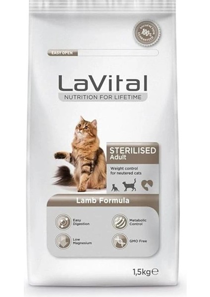 Vital Kuzulu Kısırştırılmış Kedi Maması 12 kg