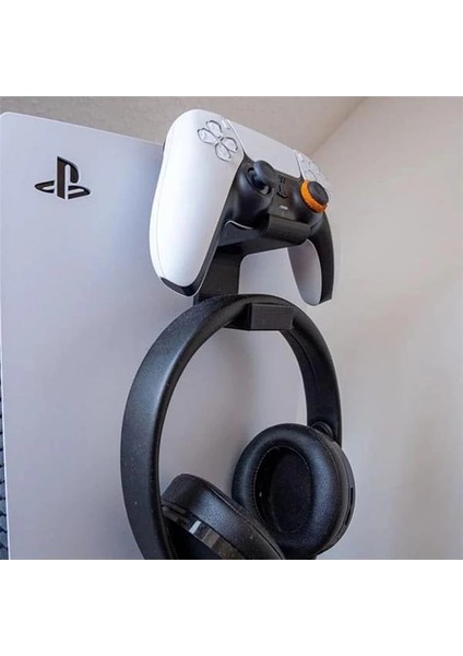Ps5 Kulaklık ve Kol Standı [minimalist Tasarım] Sony Playstation 5 Için, Siyah