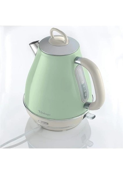 Vintage Elektrikli Su Isıtıcı Yeşil 2869/04 - Paslanmaz Çelik, Retro Kettle, 1,7 Litre 2000 fırsatları