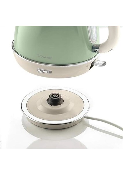 Vintage Elektrikli Su Isıtıcı Yeşil 2869/04 - Paslanmaz Çelik, Retro Kettle, 1,7 Litre 2000