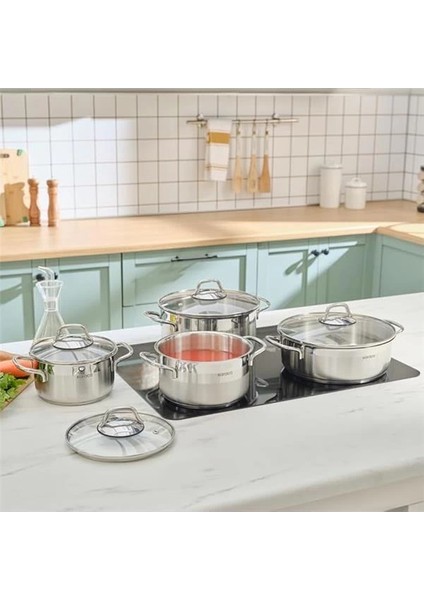 Belen 8 Parça Çelik Tencere Seti fırsatları