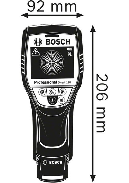 D-Tect 120 Duvar Tarama Cihazı (Tarama Alanı: 120 Mm, Akım Geçen ve Geçmeyen