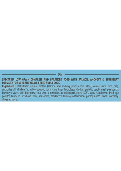 Düşük Tahıllı Somonlu, Hamsili, Yaban Mersinli Küçük Irk Yetişkin Köpek Maması 2.5kg indirimleri