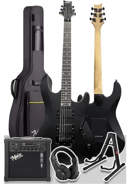 GRX-300-25-AMP Profesyonel Elektro Gitar Seti 25 Watt Gainli Şarjlı Bluetooth'lu Amfi ve Full fırsatları