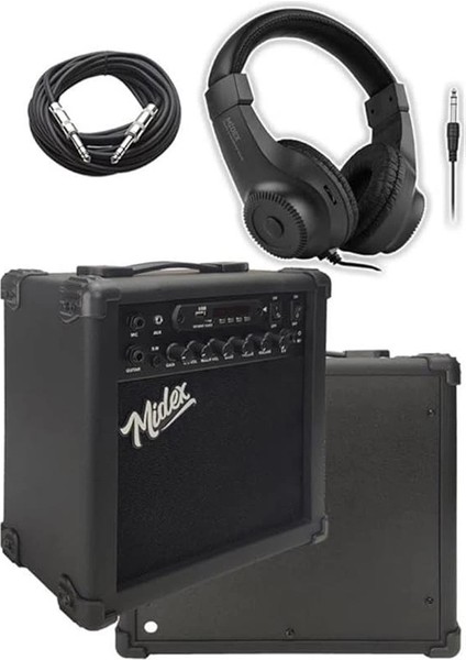 GRX-300-25-AMP Profesyonel Elektro Gitar Seti 25 Watt Gainli Şarjlı Bluetooth'lu Amfi ve Full indirimleri