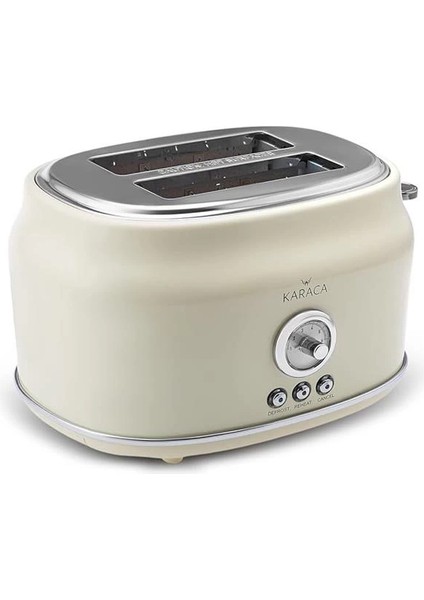 Retro Ekmek Kızartma Makinesi Krem