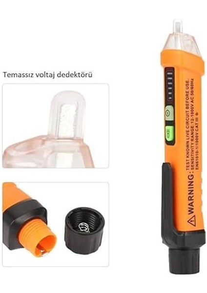 AC10 Temassız Faz Kontrol Kalemi Temassız Voltaj Test Kalemi