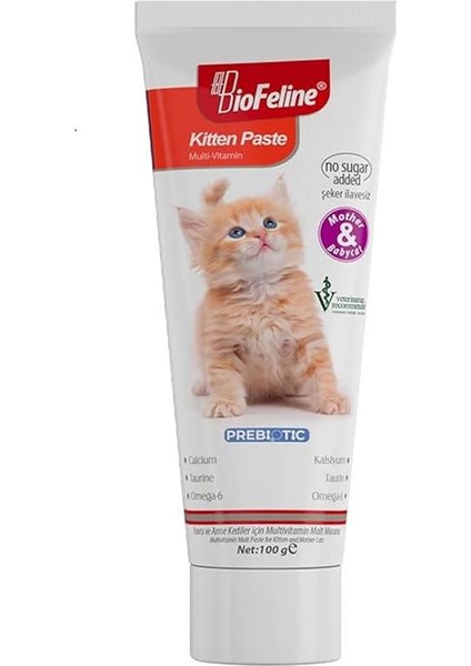Yavru Kedi Macun 100G ve Yavru ve Anne Kediler Için Bağışıklık Sistemi Destekleyici Macun
