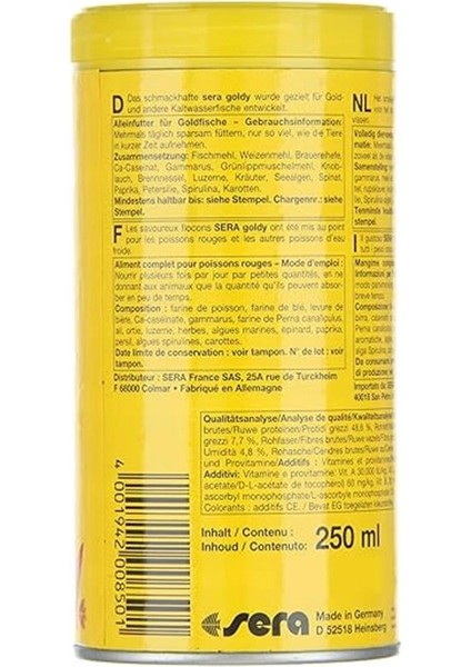 Sera Goldy Nature Japon Balığı Yemi 250 ml 60 gr