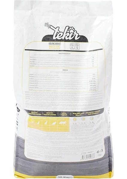 Tekir Yetişkin Kedi Maması Tavuklu 10+2kg fiyatları
