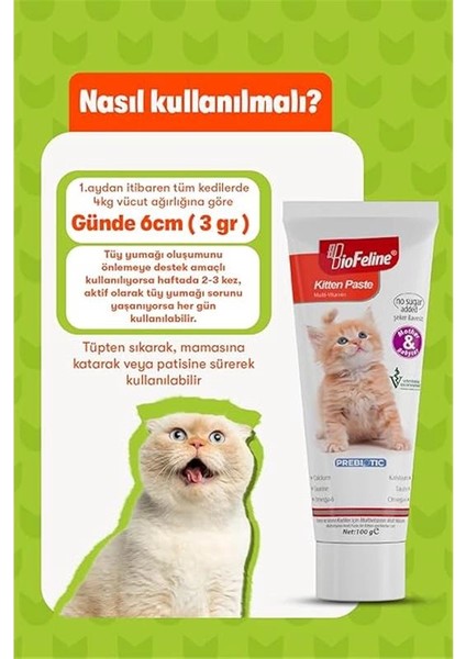 Yavru Kedi Macun 100G ve Yavru ve Anne Kediler Için Bağışıklık Sistemi Destekleyici Macun indirimleri