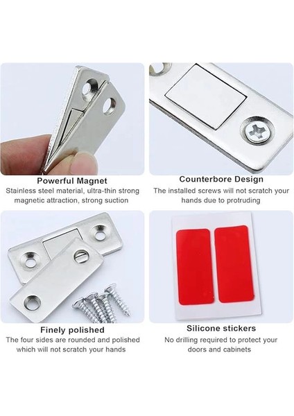 4 Adet Mıknatıslı Kilit,kendinden Yapışkanlı Kapı Mıknatısları,mobilya, Sürgülü Kapı fiyatları