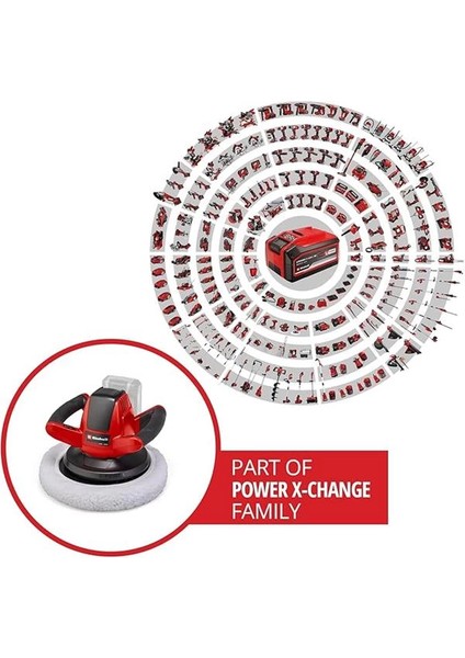Akülü Polisaj Makinesi Ce-Cb 18/254 Li-Solo Power X-Change (18V, 2.500 Devir/dk, Açma/kapama fiyatları