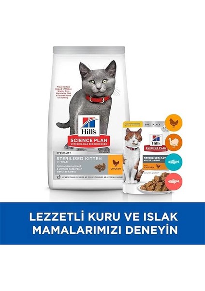 Hill's Scıence Plan Tavuklu Kısırlaştırılmış Yavru Kedi Maması 10KG