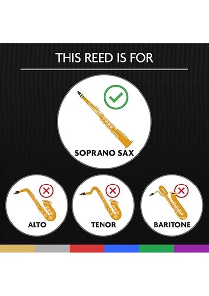 Légère Reeds Premium Sentetik Woodwind Kamış, Soprano Saksafon, Imza, Güç 2.50 (Ssg2.50)