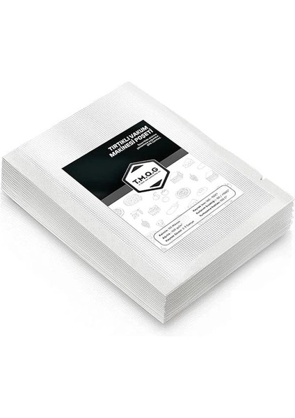 T.m.q.g 100 Adet Tırtıklı Vakum Makinesi Poşeti Torbası (Seçenekli) (20X30CM)