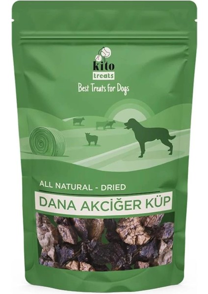 Dana Akciğer Küp Atıştırmalık Köpek Ödül MAMASI%100 Doğal, Glutensiz, Organik 100 gr (Dog