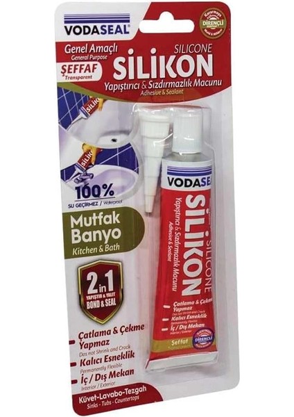 53.01.029 Tüp Silikon, 50G, Şeffaf fiyatları