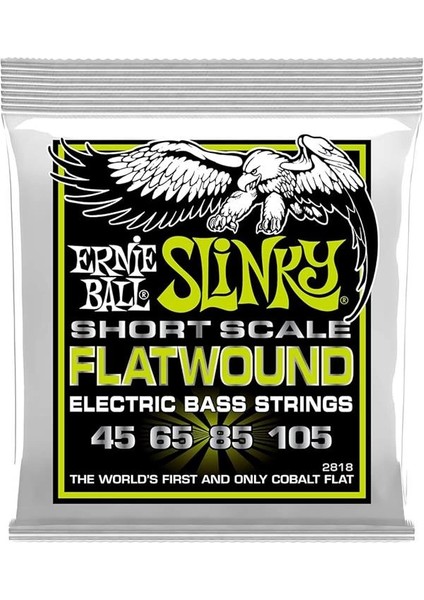 Normal Slinky Flatwound Kısa Ölçekli Elektrik Bas Telleri 45-105 Kalibre (P02818)