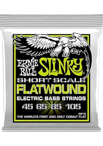 Normal Slinky Flatwound Kısa Ölçekli Elektrik Bas Telleri 45-105 Kalibre (P02818) modelleri