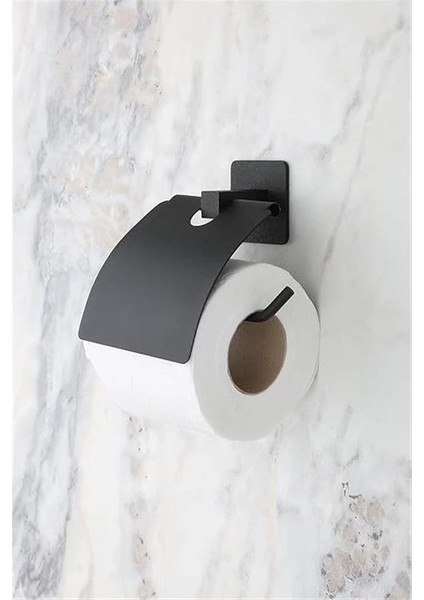 Kare Siyah Yapışkanlı Kapaklı Tuvalet Kağıtlığı Wc Kağıtlık Tuvalet Kağıdı Askısı fiyatları