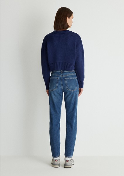 Cindy Classic Denim Gölgeli Koyu Mavi Jean Pantolon 100277-87925