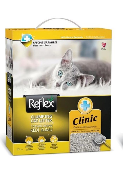 Klinik (Özel Formüllü Tanecikler) Topaklanan Kedi Kumu 10 Lt