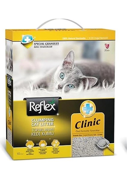 Klinik (Özel Formüllü Tanecikler) Topaklanan Kedi Kumu 10 Lt modelleri