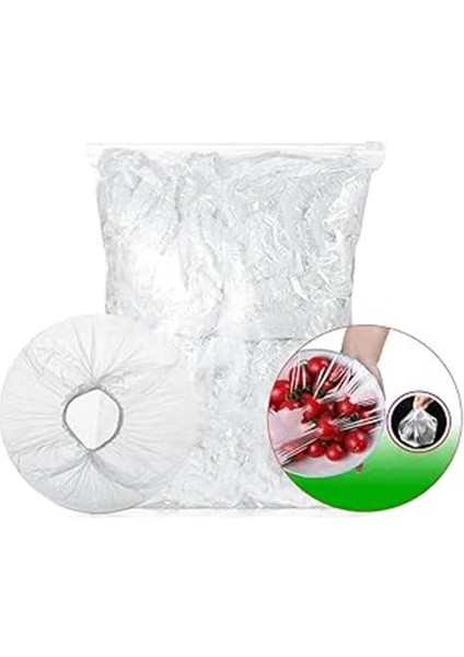 100 Adet Tencere,tabak Bonesi,tek Kullanımlık Dayanıklı Lastikli Poşet,tabak ve