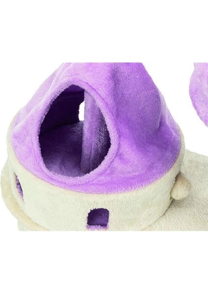 My Kitty Darling Kale Kedi Kulübesi, Tırmalama Direği, Kedi Ağacı, Ponpon, Kıvrımlı Oyuncak