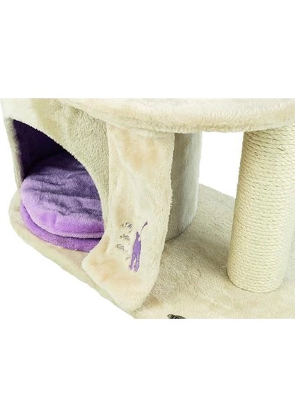 My Kitty Darling Kale Kedi Kulübesi, Tırmalama Direği, Kedi Ağacı, Ponpon, Kıvrımlı Oyuncak
