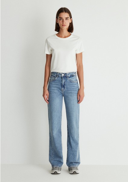 Victoria Mavi Premium Puslu Açık Mavi Jean Pantolon 101072-88212