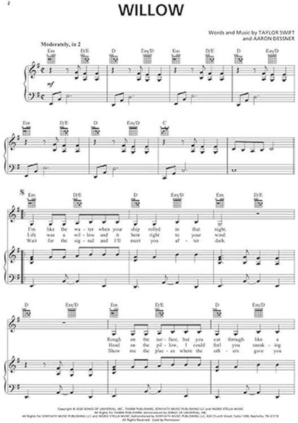 Taylor Swift - Evermore Piano/vocal/guitar Songbook indirimleri