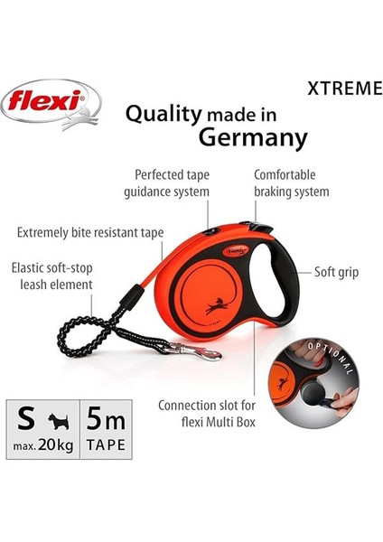 Flexi Geri Çekilebilir Kurşun Xtreme Bant Tasması Turuncu - S fiyatları