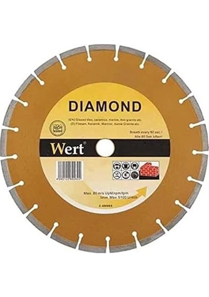 W 2711/125 Granit Mermer Elmas Tesetere, Turuncu/gri (125MM) fiyatları