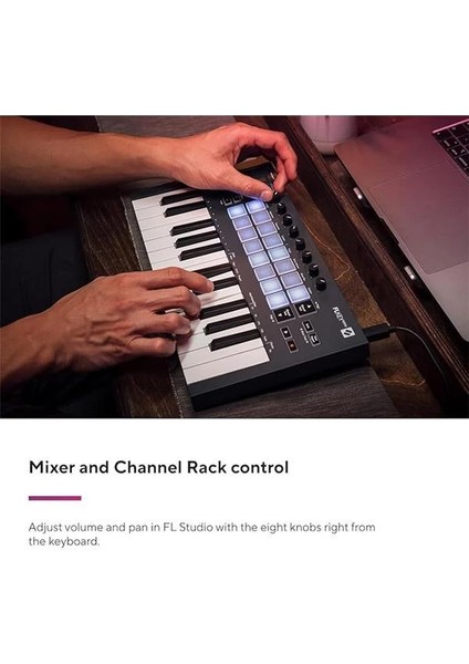 Flkey Mini — Taşınabilir 25 Tuşlu, Usb, Müzik Prodüksiyonu Için Fl Studio Entegrasyonlu modelleri
