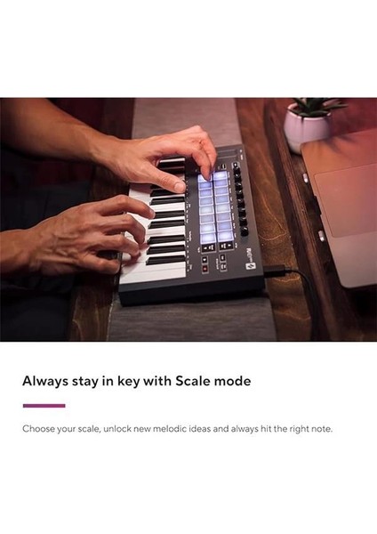 Flkey Mini — Taşınabilir 25 Tuşlu, Usb, Müzik Prodüksiyonu Için Fl Studio Entegrasyonlu