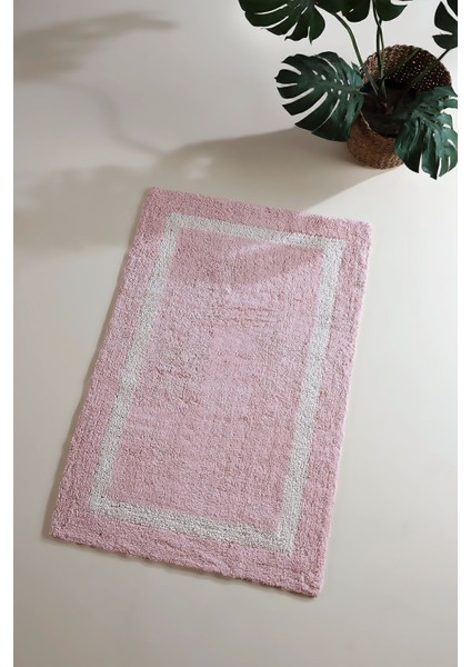 Pembe %100 Pamuk Banyo Paspası 70X110, Yumuşak ve Şık Kullanım Sağlar