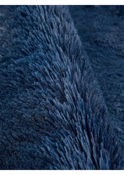 Lacivert Yumuşak Dokulu Tüylü Makinede Yıkanabilir Kaymaz Taban Peluş Halı fiyatları