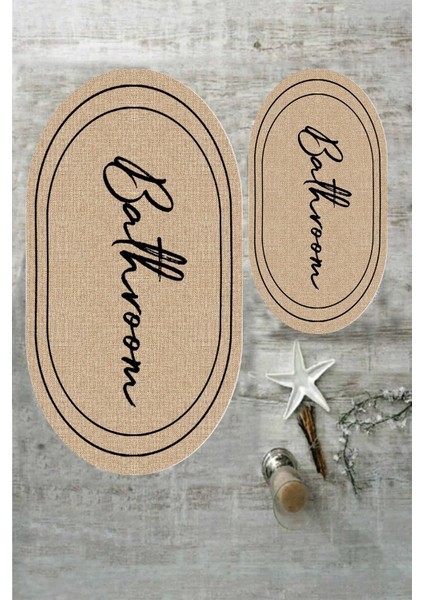 Su Emici Hasır Desenli Ikili Banyo Paspası, 40/60CM ve 60X100CM Ölçüler fiyatları