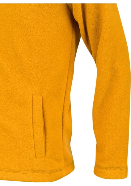 Crystal Çocuk Tam Fermuarlı Ince Polar Sweatshirt Hardal