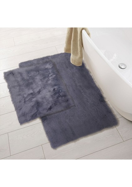 Renkli Soft Venüs Post 2'li Klozet Takımı, Antrasit, 60X100 cm + 50X60 cm fiyatları