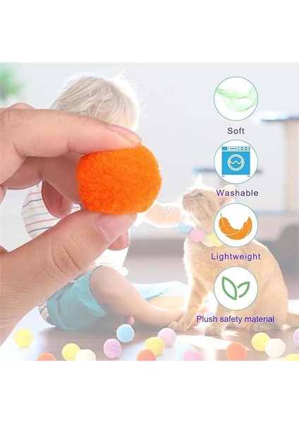 Interaktif Kedi Oyun Tabancası - Peluş Toplarla Eğlenceli Oyun Zamanı, Ekstra Peluş Toplar