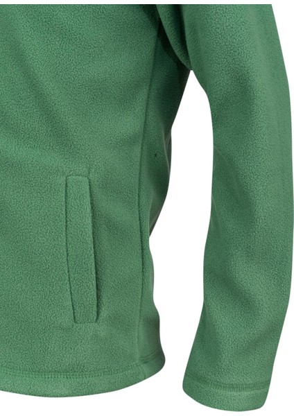 Crystal Çocuk Tam Fermuarlı Ince Polar Sweatshirt Yeşil