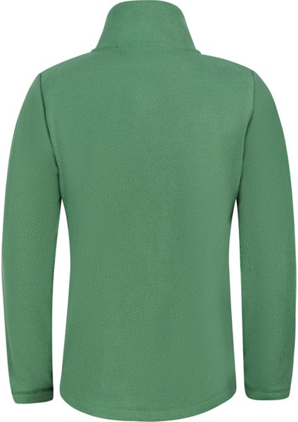Crystal Çocuk Tam Fermuarlı Ince Polar Sweatshirt Yeşil