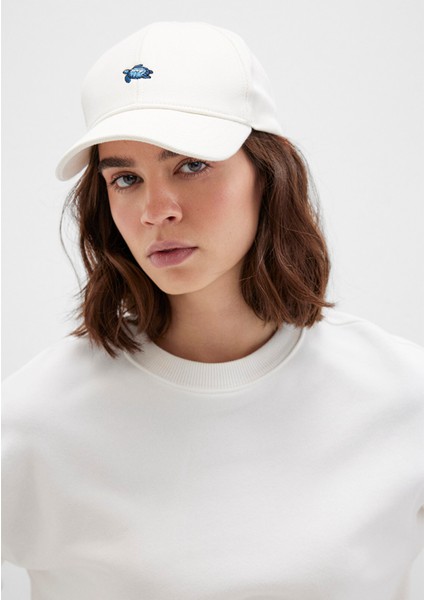 Kaplumbağa Nakışlı Ekru Şapka 1913011-28458